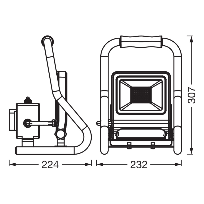 Osram - Proyector LED con soporte R-STAND LED/30W/230V 4000K P44 naranja