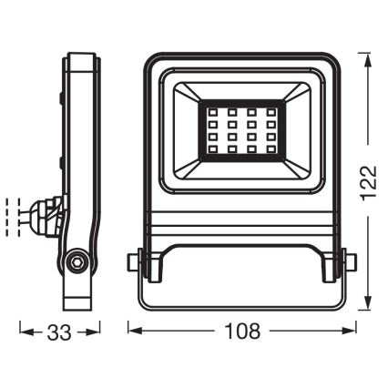 Osram - Proyector LED ENDURA LED/10W/230V 3000K IP65