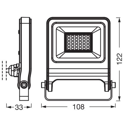 Osram - Proyector LED ENDURA LED/20W/230V 3000K IP65
