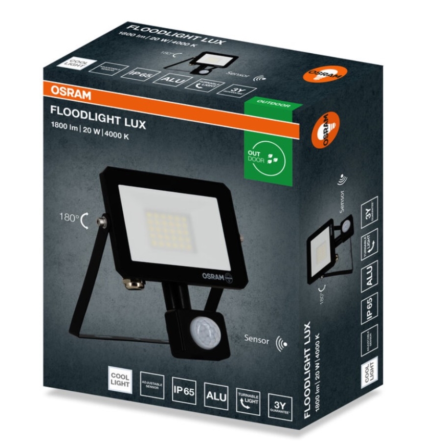 Osram - Reflector LED con sensor FLOODLIGHT LED/20W/230V 4000K IP65
