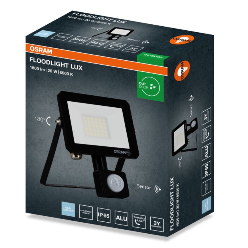 Osram - Reflector LED con sensor FLOODLIGHT LED/20W/230V 6500K IP65