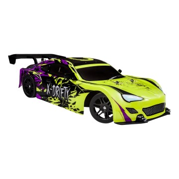 Overmax - Coche RC de drift con mando a distancia X-DRIFT 1000 mAh amarillo/púrpura