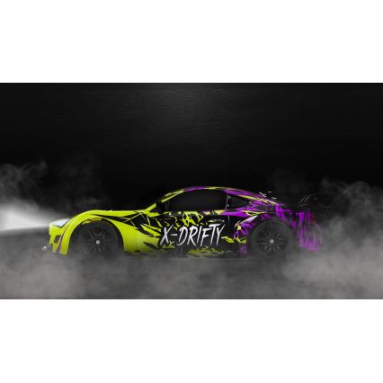 Overmax - Coche RC de drift con mando a distancia X-DRIFT 1000 mAh amarillo/púrpura