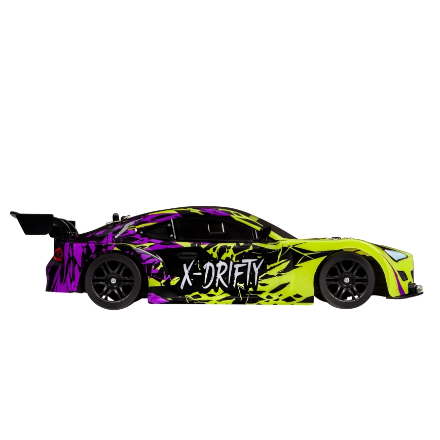 Overmax - Coche RC de drift con mando a distancia X-DRIFT 1000 mAh amarillo/púrpura