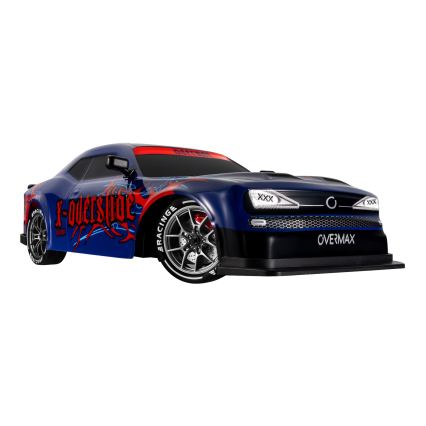 Overmax - Coche RC de drift con mando a distancia X-OVERSLIDE 1000 mAh negro/verde/azul/rojo
