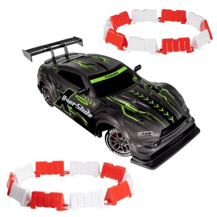 Overmax - Coche RC de drift con mando a distancia X-OVERSLIDE 1000 mAh negro/verde/azul/rojo