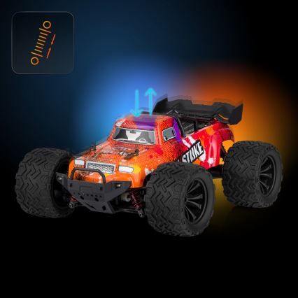 Overmax - Coche RC X-STRIKE con mando a distancia 3000 mAh negro/naranja