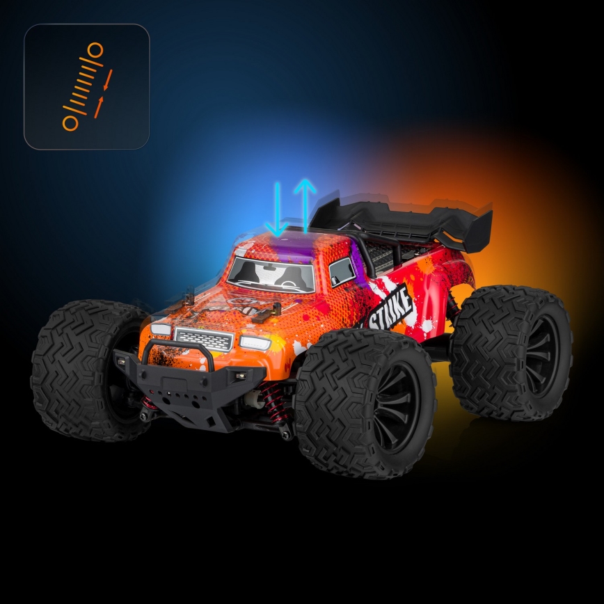 Overmax - Coche RC X-STRIKE con mando a distancia 3000 mAh negro/naranja
