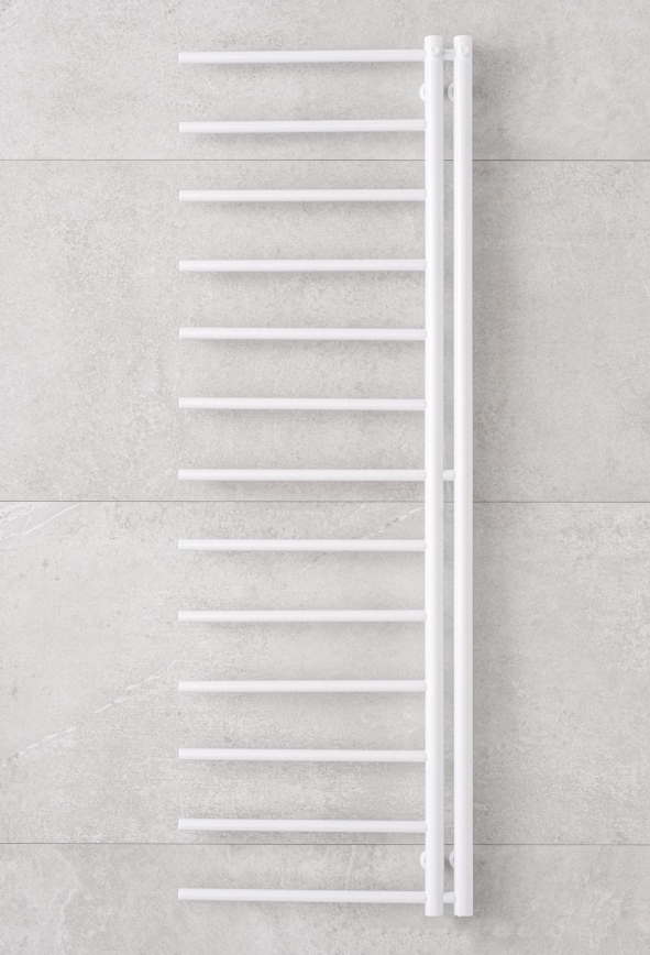 P.M.H. AP2W-L - Radiador toallero tipo escalera para baño APOLLO 346 W 150 cm, derecha/blanco