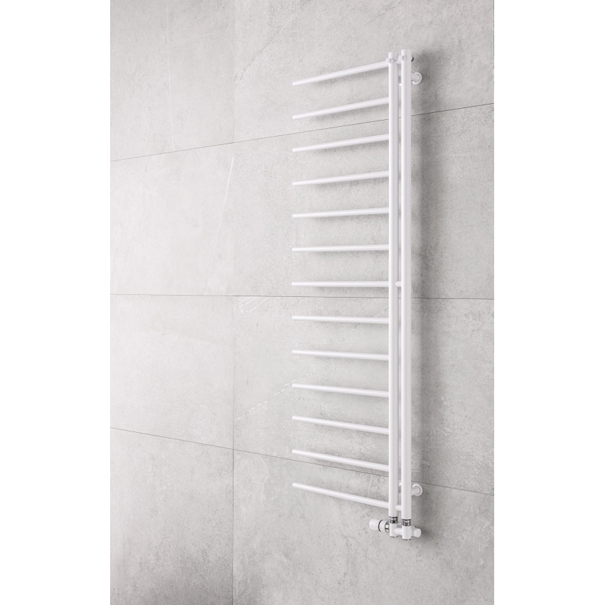 P.M.H. AP2W-L - Radiador toallero tipo escalera para baño APOLLO 346 W 150 cm, derecha/blanco