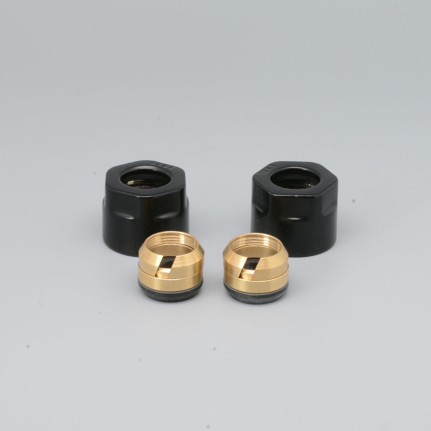 P.M.H. M15B4024 - Racor de compresión para válvula VISION/INTER negro/cobre 15 mm
