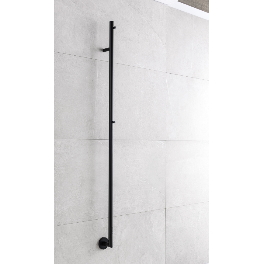 P.M.H. OL1B - Toallero eléctrico OLE 24 W/230 V, 170 cm, IP44, negro