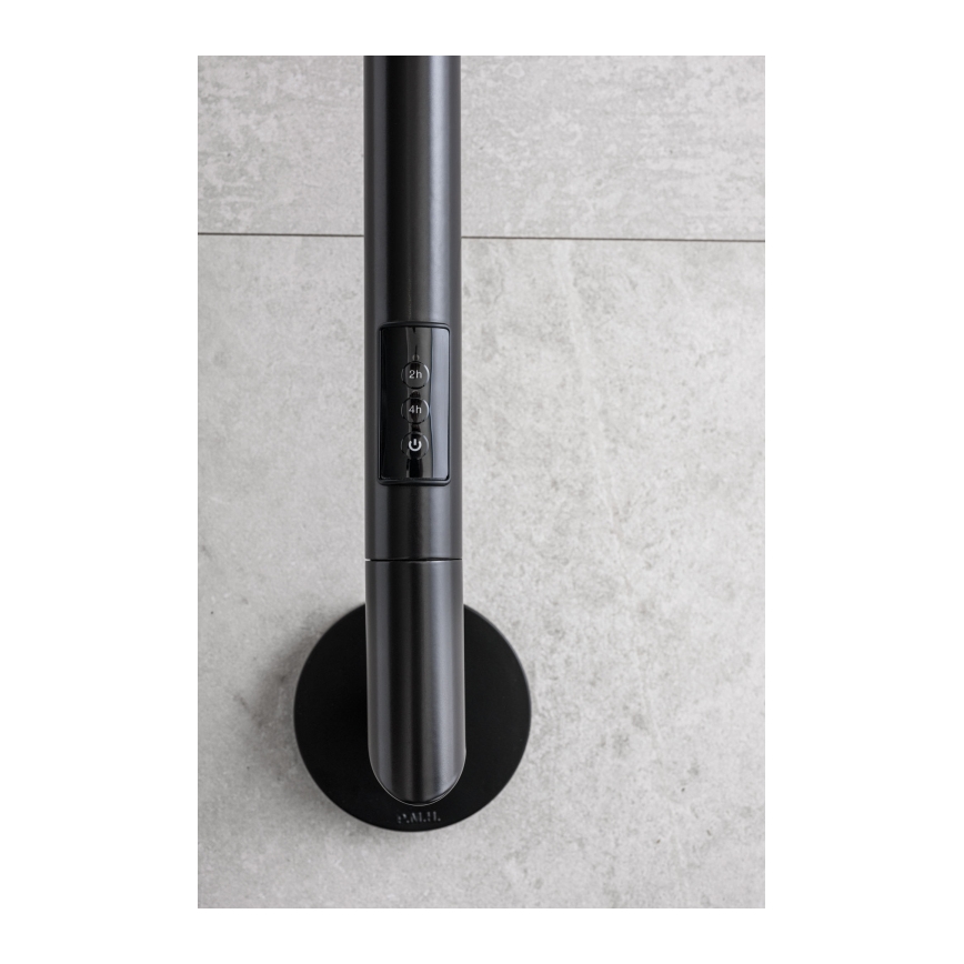 P.M.H. OL1B - Toallero eléctrico OLE 24 W/230 V, 170 cm, IP44, negro