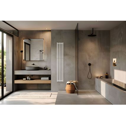 P.M.H. P2W/4 - Radiador toallero para baño PLUTO 406 W 150 cm blanco