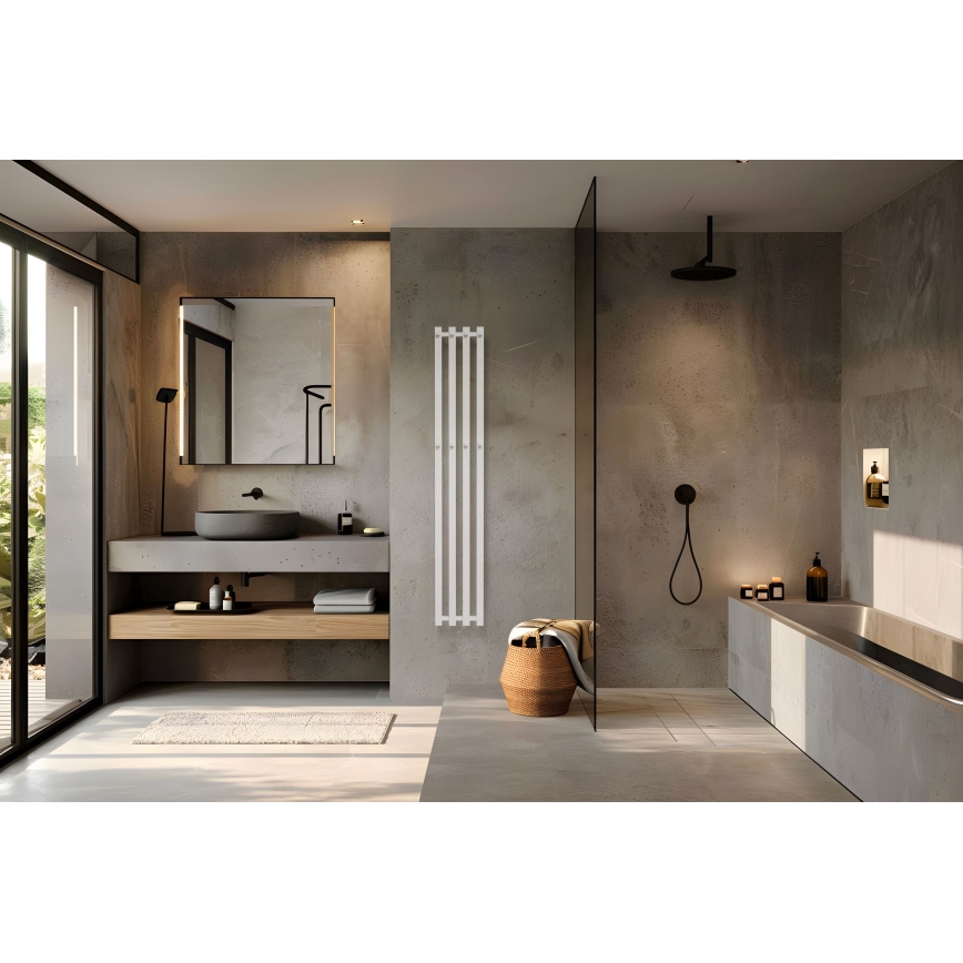 P.M.H. P2W/4 - Radiador toallero para baño PLUTO 406 W 150 cm blanco