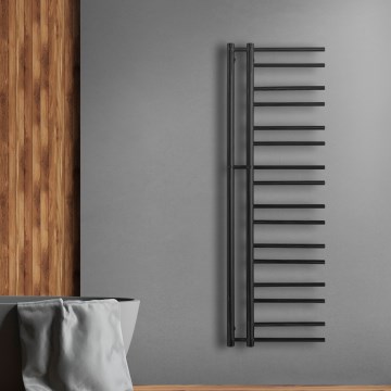P.M.H. T2B - Radiador toallero para baño THEIA 352 W 154 cm derecha/negro