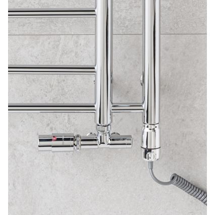 P.M.H. T2C-L - Radiador toallero tipo escalera THEIA 352W 154 cm izquierdo/cromo pulido