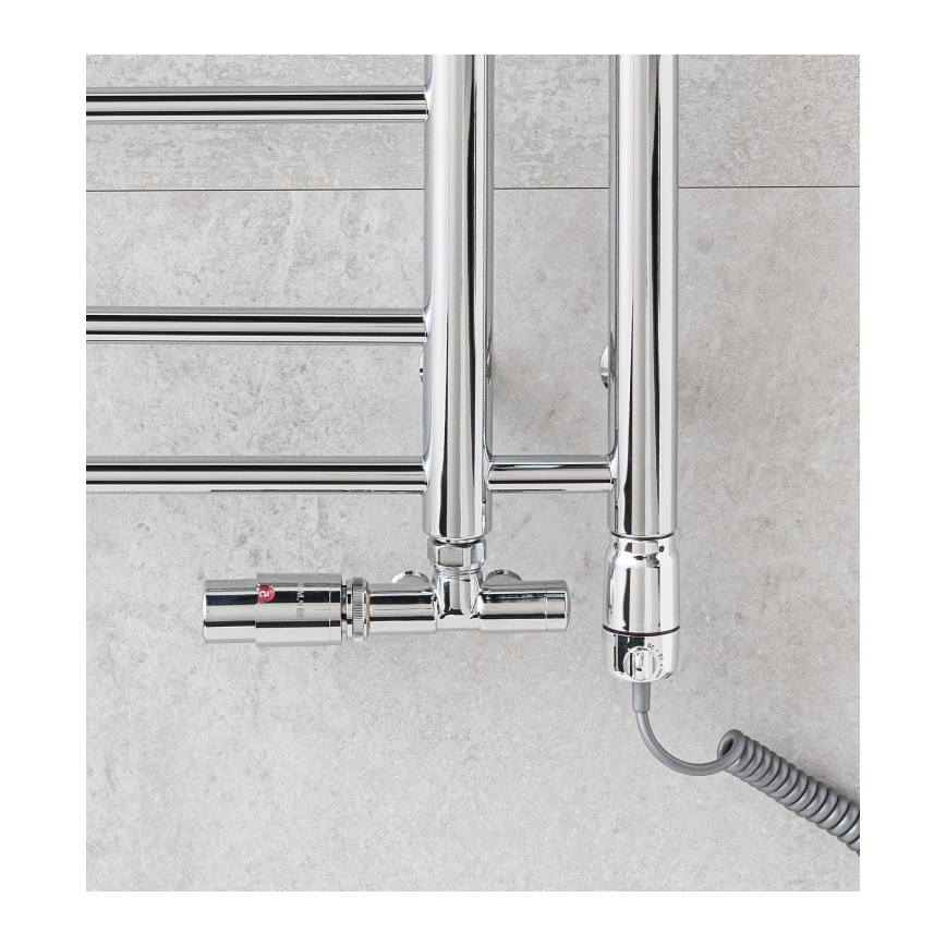 P.M.H. T2C-L - Radiador toallero tipo escalera THEIA 352W 154 cm izquierdo/cromo pulido