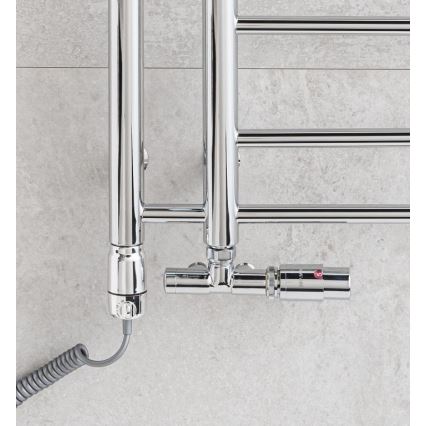 P.M.H. T2C - Radiador toallero en escalera para baño THEIA 352W 154 cm derecha/cromado brillante