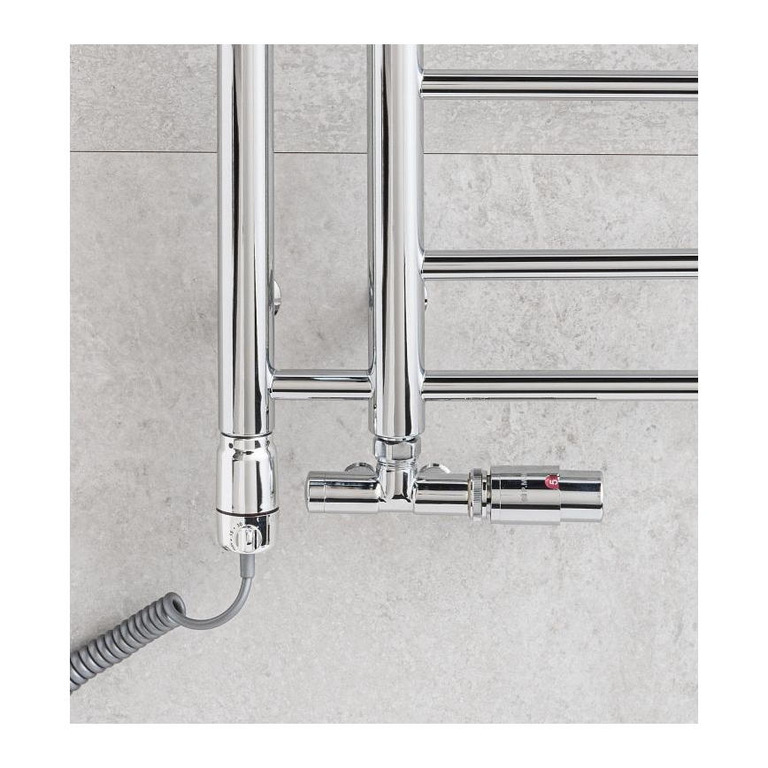 P.M.H. T2C - Radiador toallero en escalera para baño THEIA 352W 154 cm derecha/cromado brillante