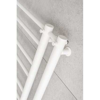 P.M.H. T2W-L - Radiador toallero de baño THEIA, 352 W, 154 cm, versión izquierda, blanco