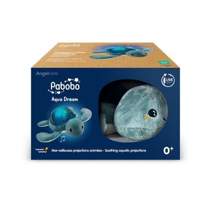 PABOBO - Proyector con una melodía AQUA DREAM USB tortuga 1200 mAh