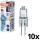 Pack de 10 bombillas halógenas para horno HALOSTAR G4/20W/12V 2700K - Osram