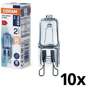 Pack de 10 bombillas para horno HALOPIN G9/40W/230V 2700K - Osram