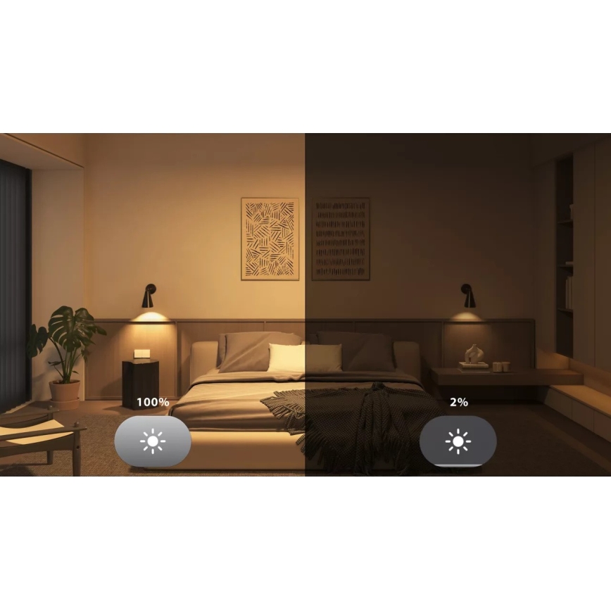 Pack de 2 bombillas LED regulables Philips Hue WHITE E27/7W/230V 2700K
