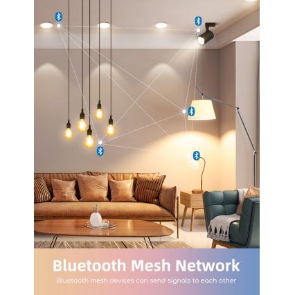 Pack de 2 bombillas LED RGBW regulables MESH GU10/6,5W/230V 2700-6500K Wi-Fi - Aigostar