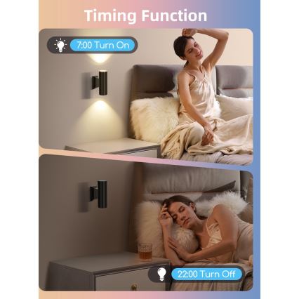 Pack de 2 bombillas LED RGBW regulables MESH GU10/6,5W/230V 2700-6500K Wi-Fi - Aigostar