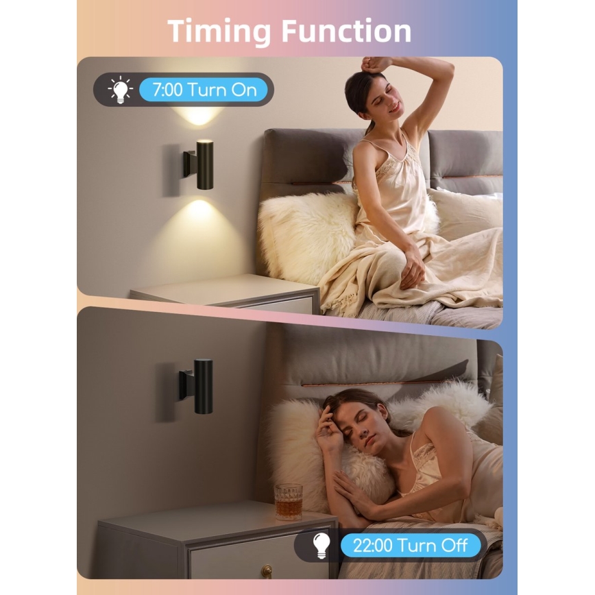 Pack de 2 bombillas LED RGBW regulables MESH GU10/6,5W/230V 2700-6500K Wi-Fi - Aigostar