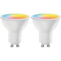 Pack de 2 bombillas LED RGBW regulables MESH GU10/6,5W/230V 2700-6500K Wi-Fi - Aigostar
