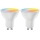 Pack de 2 bombillas LED RGBW regulables MESH GU10/6,5W/230V 2700-6500K Wi-Fi - Aigostar