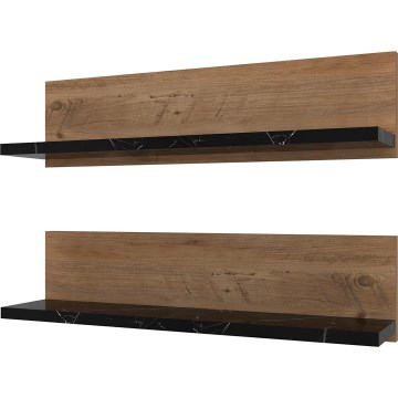 Pack de 2 estantes SHELFIE en pino/negro