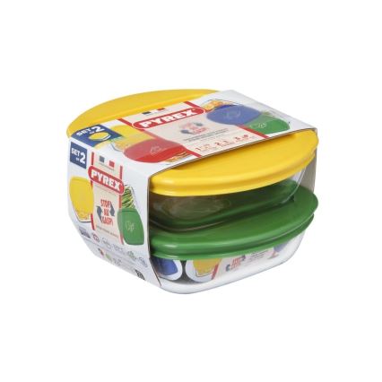Pack de 2 recipientes de vidrio para alimentos PYREX 0,3 l