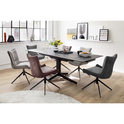 Pack de 2 sillas ZAIRA, marrón/rojo