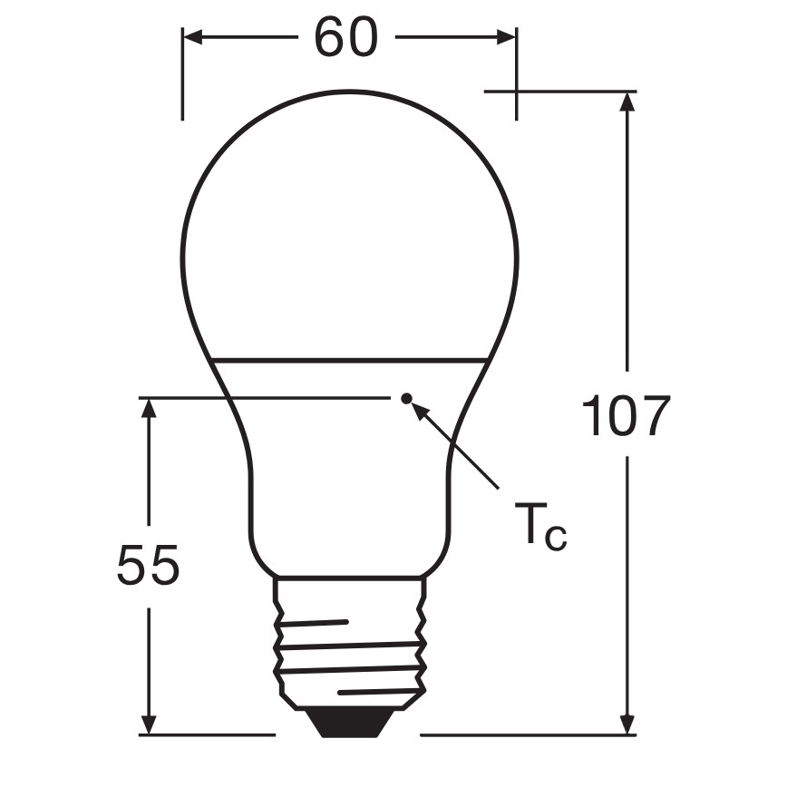 Pack de 3 bombillas LED A60 E27/10W/230V 3000K - Osram