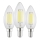 Pack de 3 bombillas LED C35 E14/2,2W/230V 2700K - Eglo 110439
