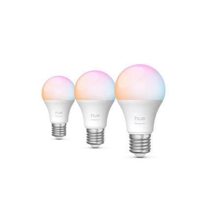 Pack 3x bombillas LED regulables Philips Hue White And Color Ambiance Essential E27/8W/230V 2200-6500K