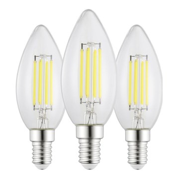 Pack de 3 bombillas LED Vintage C35 E14/2,2W/230V 2700K - Eglo 110439