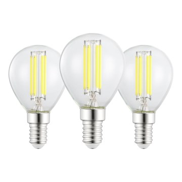 Pack de 3 bombillas LED Vintage P45 casquillo E14/2,2W/230V 2700K - Eglo 110441