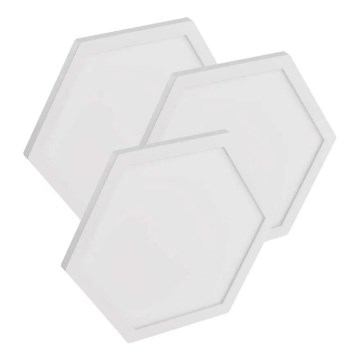 Pack de 3 paneles LED RGBIC+CCT regulables - kit de ampliación LED/1,8W/230V Wi-Fi Tuya