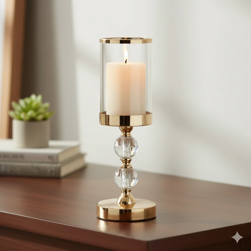 Pack de 3 velas LED BRILLO — color crema, funcionamiento con 3x AAA y mando a distancia