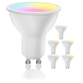 Pack de 6 bombillas LED RGBW regulables MESH GU10/6,5W/230V 2700-6500K Wi-Fi + mando a distancia - Aigostar