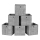 Pack de 6 cajas de almacenamiento CURAN, gris