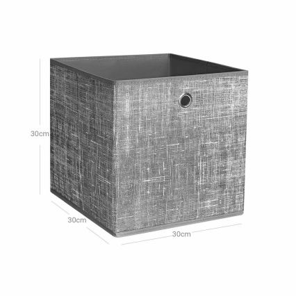 Pack de 6 cajas de almacenamiento CURAN, gris