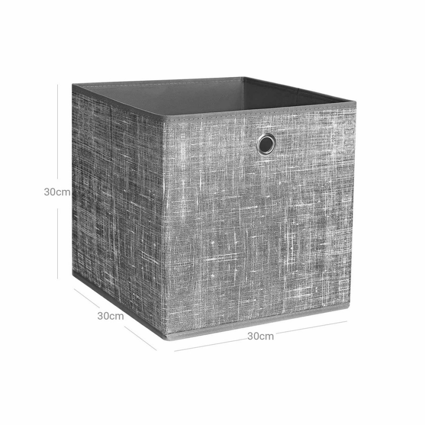Pack de 6 cajas de almacenamiento CURAN, gris