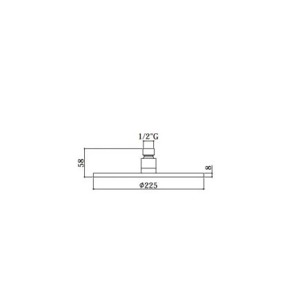 Paffoni - Cabezal de ducha, diámetro 22,5 cm MASTER cromado brillante