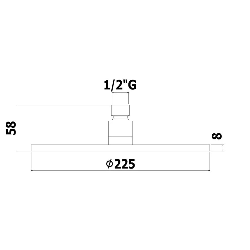 Paffoni - Cabezal de ducha Ø 22,5 cm MASTER negro